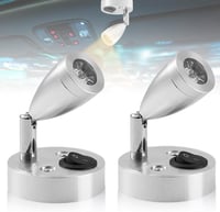 GOMETY 2db 12V LED Olvasólámpa Meleg Fehér 3200K Lakóautó Karavánhoz Lakókocsiba 1
