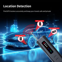 GOMETY 5 v 1 detektor skrytých kamier, vyhľadávač RF bezdrôtových GPS lokátorov a odpočúvacích zariadení, 5 úrovní citlivosti, detektor ploštíc do hotela, domácnosti, kancelárie a na cesty 7