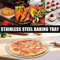GOMETY 6 darabos rozsdamentes acél pizza sütőtálca szett 20 cm 6