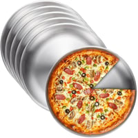 GOMETY 6 darabos rozsdamentes acél pizza sütőtálca szett 20 cm 1