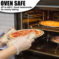 GOMETY 6 darabos rozsdamentes acél pizza sütőtálca szett 20 cm 3
