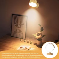 GOMETY LED Fali Lámpa Érintésvezérléses USB Töltős Forgó 3 Színmód Dimmer 4