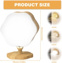 GOMETY LED Fali Lámpa Érintésvezérléses USB Töltős Forgó 3 Színmód Dimmer 2