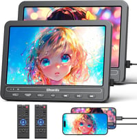 GOnavidio 10,5" Hordozható Autós DVD Lejátszó HDMI USB TF Kártya Támogatás Akkumulátor 1