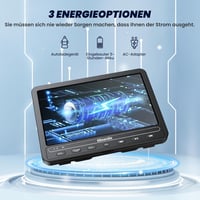 GOnavidio 10,5" Hordozható Autós DVD Lejátszó HDMI USB TF Kártya Támogatás Akkumulátor 5