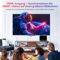 GOnavidio 15.4" Hordozható Blu-ray DVD Lejátszó 1920x1080 HD, 270° Forgatható, 5 Órás Akkumulátor 3