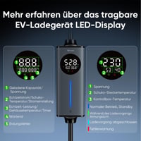 GONEO Nabíjací kábel pre elektromobily Type 2 Schuko, 3,68 kW, 16 A, 1-fázový, TÜV, tepelná ochrana, časovač - 15 m 5