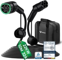 GONEO Type 2 Töltőkábel 22 kW 10m 32A elektromos autóhoz Mode 3 hordtáskával - 10 metres, 22kW 32A black 1