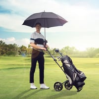 Golfový dáždnik Gonex pre dospelých, 157 cm, vetruodolný s dvojitou ventiláciou, automatické otváranie, UV ochrana, vodoodpudivý, EVA rukoväť, čierny 6