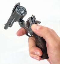 Detský kovbojský revolver Gonher 80/0 – 8-ranový, 20 cm, strieborný 2