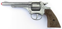 Detský kovbojský revolver Gonher 80/0 – 8-ranový, 20 cm, strieborný 6