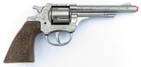 Detský kovbojský revolver Gonher 80/0 – 8-ranový, 20 cm, strieborný 7