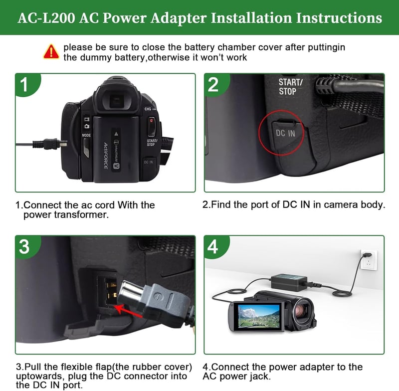 Gonine AC-L200 Sony Handycam kamera tápegység DCR-DVD és DCR-SR sorozathoz