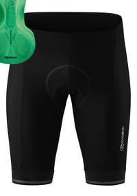 Pantaloni scurți de ciclism pentru bărbați Gonso Sitivo M - bazon Sitivo Comfort, silicon anti-alunecare, croială strâmtă - Negru/Verde aprins - Mărimea L 1