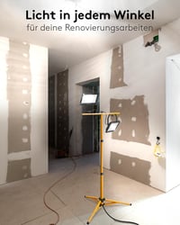 Goobay 2x50W LED Építési Reflektor Állvánnyal, 2x8500 Lumen, 6500K Hidegfehér, IP65, 2,5m Kábel, Beltéri és Kültéri Használatra 10