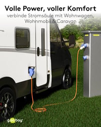 goobay CEE karavanový adaptérový kábel 5 m, CEE zástrčka a 90° CEE zásuvka, IP44 — Jeden z úchytov krycích dvierok je zlomený (stav: viď 2. obrázok) 6