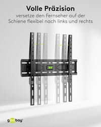 Suport TV fix goobay pentru ecrane de 32-75 inchi (81-191 cm), ultra-plat 2,7 cm, VESA 400x400, max. 45 kg, negru 6