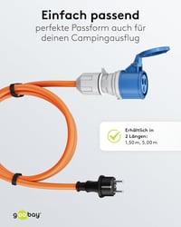 goobay CEE lakókocsi adapter kábel IP44 védősapkával - 1,5 m 9
