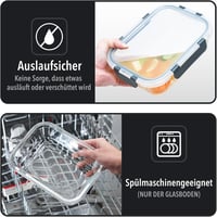 GOOD FOR YOU üveg ételtároló készlet, 10 db doboz + 10 db fedél, BPA-mentes boroszilikát 4