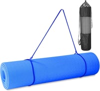 Good Times jóga és fitness szőnyeg 183x61cm TPE antiszlip világoskék táskával 9