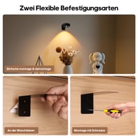 GOODEA Bezdrôtové LED bodové osvetlenie obrazov s 2200 mAh batériou, diaľkovým ovládaním a časovačom, stmievateľné, 3 farby svetla, na stenu a do vitrín 7