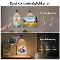 GOODEA Bezdrôtové LED bodové osvetlenie obrazov s 2200 mAh batériou, diaľkovým ovládaním a časovačom, stmievateľné, 3 farby svetla, na stenu a do vitrín 6