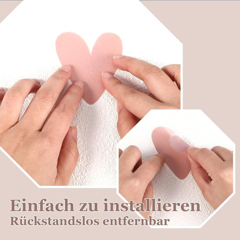 GooDengFull 72 db Boho Szív Falmatrica Gyerekszobához Khaki Zöld Barna Szürke PVC