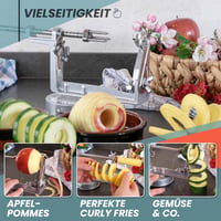 GOODS+GADGETS Deluxe nerezový krájač, šúpač a jadrovník na jablká 3 v 1 - škrabka na zemiaky 4