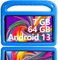 Tablet pre deti GOODTEL s Androidom, 13,7 palca, 7 GB RAM + 64 GB ROM, WiFi, Bluetooth, GPS, Obchod Play, rodičovská kontrola, MicroSD, EVA 1