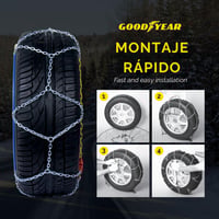 Snehové reťaze Goodyear 77913 G9, 9 mm pre osobné autá, veľkosť 120, s certifikáciou TÜV Süd a ÖNORM V5117 6