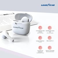 Goodyear True Wireless fülhallgató Bluetooth 5.3, 60 órás töltőtokkal, USB-C 8
