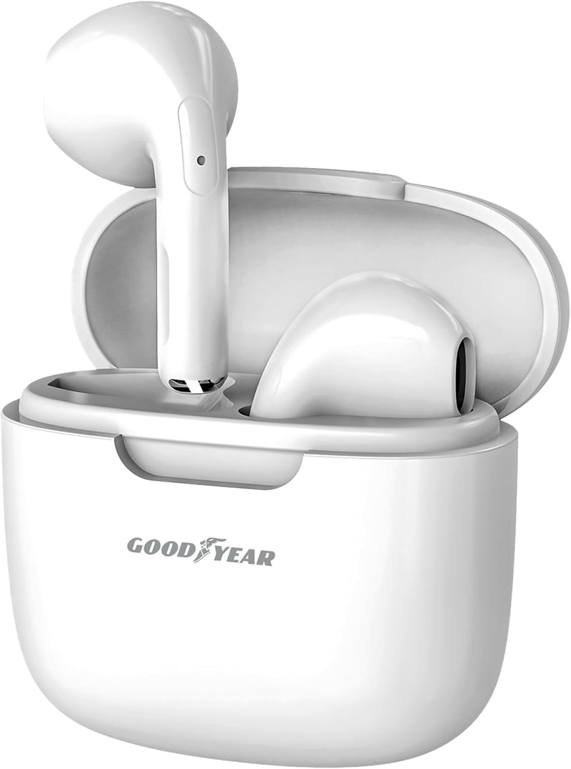 Goodyear True Wireless fülhallgató Bluetooth 5.3, 60 órás töltőtokkal, USB-C