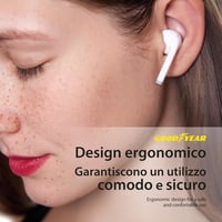 Goodyear True Wireless fülhallgató Bluetooth 5.3, 60 órás töltőtokkal, USB-C 5