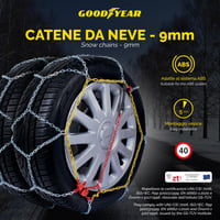 Snehové reťaze Goodyear G9 9 mm, veľkosť 080, certifikované snehové reťaze s atestom TÜV a ÖNORM pre osobné vozidlá 3