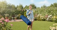 Goodyear Sklopivi vrtni šator 3x3 m, vodootporan paviljon, plavi, s torbom za nošenje i 4 bočne stranice za terasu, vrt i plažu 5
