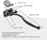 GOOFIT 22mm Jobb Fékmester Hengerfej Fekete GS125 GN125 GN250 GS250 2