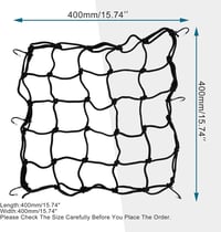 GOOFIT 38x38 cm Szállítóháló Motorkerékpár ATV Autó Teherautó Rögzítőháló Fekete 2