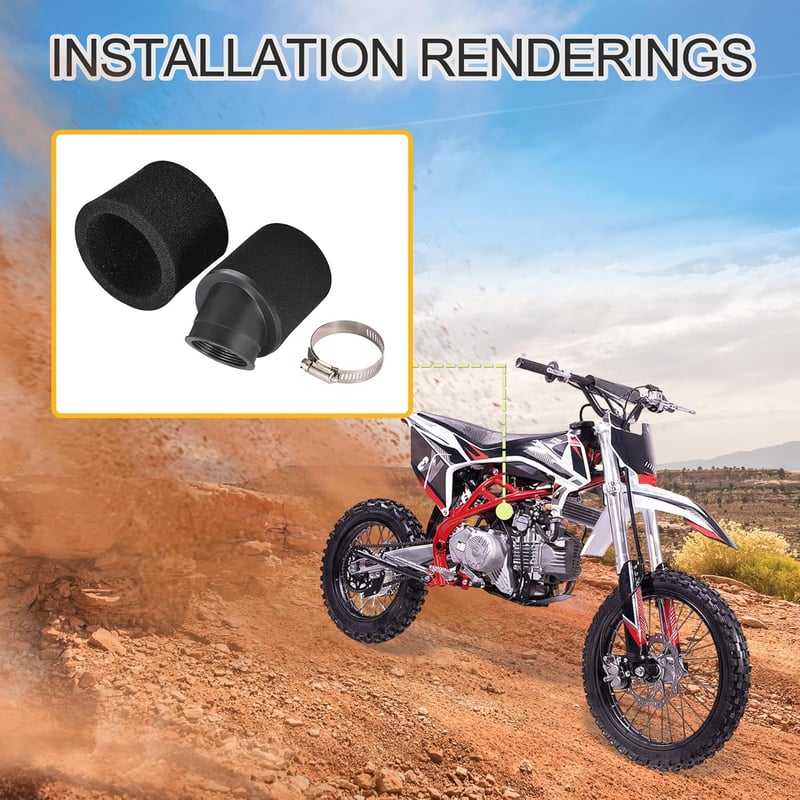 GOOFIT 42mm fekete hajlított légszűrő 50-200cc pit bike quad ATV robogó