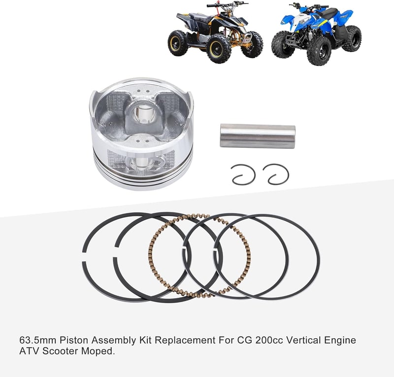 GOOFIT 63,5mm Dugattyú Szett Honda CG 200cc Motorhoz ATV Robogó Moped