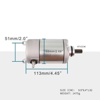 GOOFIT 9T CCW Električni starter motor za ATV FZR600 YZF600 98-05 YFM350 89-14 motore, 3HE-81890-00-00 kompatibilni dio 2