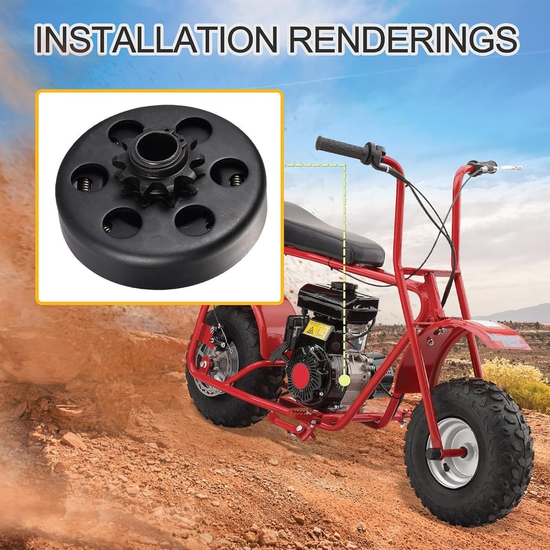GOOFIT centrifugális kuplung 3/4 furattal 10T lánckerékkel #40/41/420 Baja Honda GoPowerSports gokart mini bike-hoz