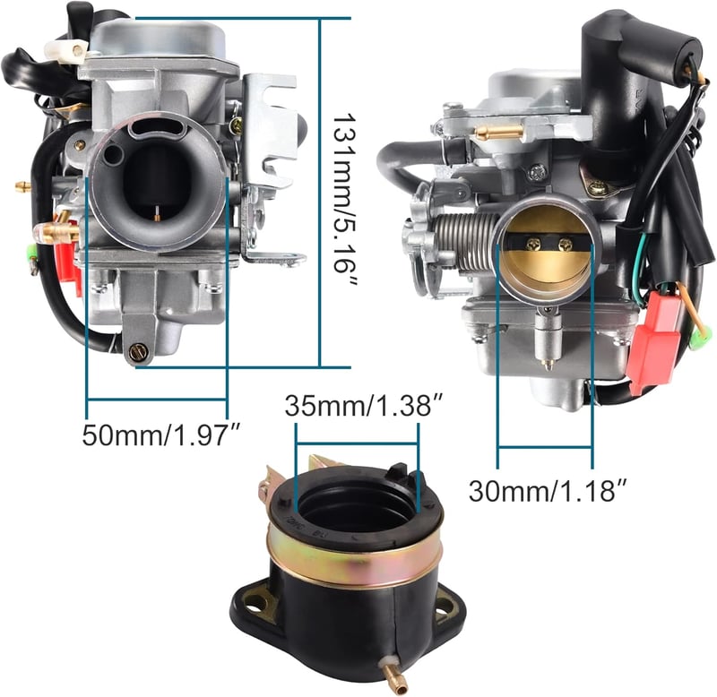 GOOFIT CN250 Karburátor Üzemanyagszűrő Szívócsonk 250cc Robogóhoz