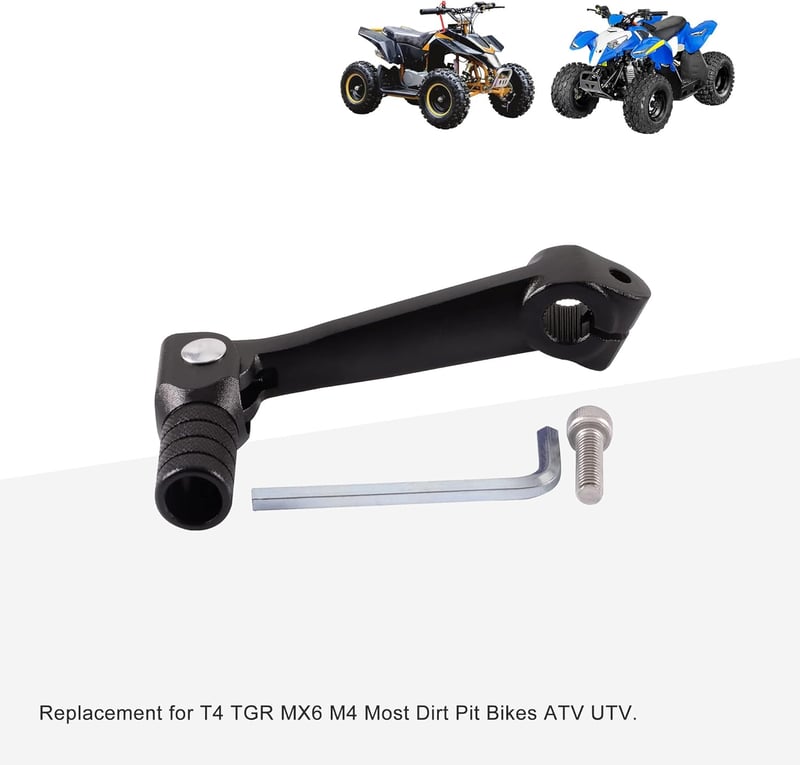 GOOFIT Fekete CNC Alumínium Váltókar Motorra - Összecsukható Sebességváltó Kar ATV UTV Motorkerékpárhoz Szerszámokkal