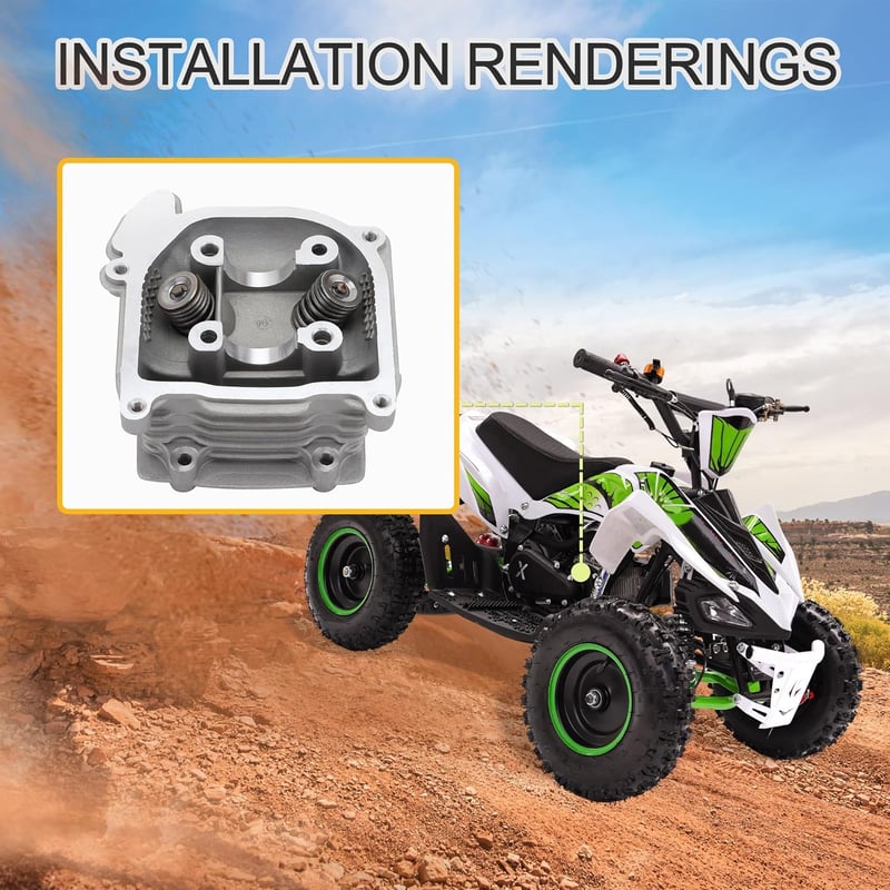 GOOFIT Hengerfej Szeleppel 4 Ütemű GY6 49cc 50cc Robogó Moped 139QMA 139QMB Motor Alkatrész