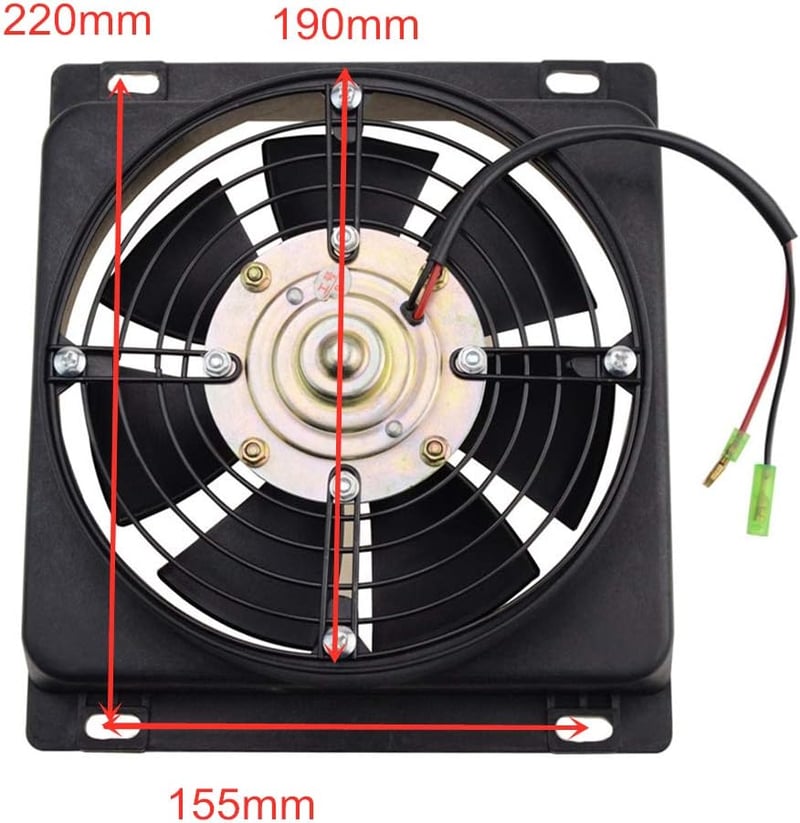 GOOFIT Négyzet Alakú Hűtőventilátor 250cc ATV Quad Go Kart Robogóhoz