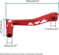 GOOFIT Piros CNC Alumínium Összecsukható Váltókar Szerszámokkal - Univerzális Motorkerékpár Alkatrész Pit Bike ATV UTV Járművekhez 2