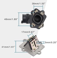 GOOFIT Szívócsonk + Nádlap Csere Jog Vino Zuma BWS Minarelli 50cc Aerox Nitro SR50 3