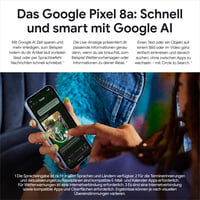 Smartfón Google Pixel 8a Android bez blokovania operátorom, pokročilý fotoaparát Pixel, batéria s dlhou výdržou, vysoká úroveň zabezpečenia – obsidiánová, 128 GB 5
