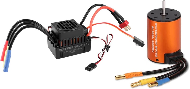 GoolRC 3650 3900KV Vízálló Brushless Motor 60A ESC Szett 1/10 RC Autóhoz