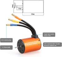 GoolRC 3650 3900KV Vízálló Brushless Motor 60A ESC Szett 1/10 RC Autóhoz 4